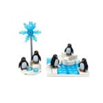 Farm animals small brick scenes, MOC carrot, pig, chicken coop, doghouse, cowshed, penguin, etc.