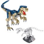 Velociraptor and Velociraptor Fossil 2 in 1 Dinosaur Building Blocks Bricks Toy Set