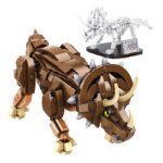 Triceratops Toy Dinosaur Building Blocks 2-in-1 Posable Brick Building Set