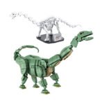 Brontosaurus and Brontosaurus Fossil 2 in 1 Dinosaur Building Brick Toy Set