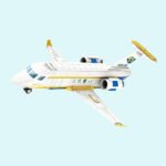 Business Airplane Bricks Set 461-pieces modular building set with private jet, taxi