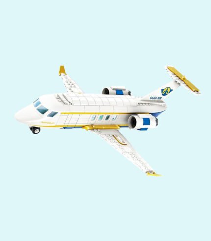 Business Airplane Bricks Set 461-pieces modular building set with private jet, taxi