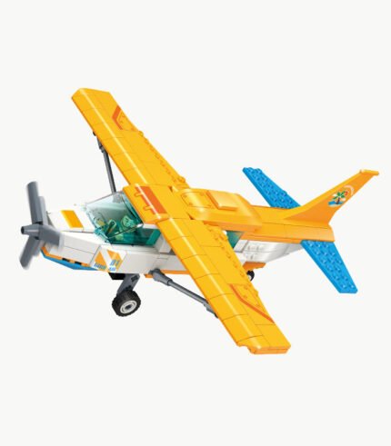 Yellow Sightseeing Building Blocks Airplane set