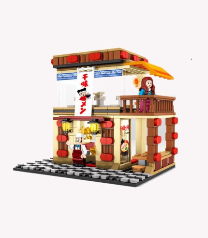 Japanese Ramen Restaurant Street View Modular City Building Blocks Set