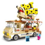Hot Dog Vending Cart City Street Scene Building Block Toy Set  511pcs