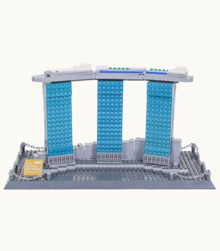 Singapore Marina Bay Sands Hotel building block model brick toy