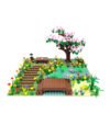 Small particle building blocks MOC assembly toys under the cherry tree 1set