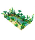 Tropical Rainforest Trees Plants and Animals Building Toy Block Set