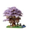 Purple cherry blossom tree house building blocks toy building block toy