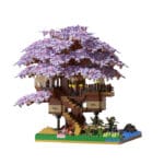 Purple cherry tree building block toy 1 set