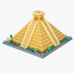 MOC Architecture Mexico El Castillo Bricks Toy - 1340 Pieces