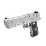 White Desert Eagle building block toy pistol, can be fired - 528 pieces