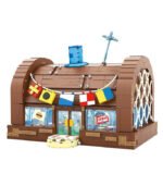 Area x spongebob building blocks,SpongeBob SquarePants Krusty Krab Restaurant Bricks Toys