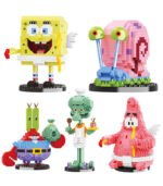 SpongeBob SquarePants miniature building block dolls, Gary, SpongeBob, Patrick, Squidward, Mr. Krabs