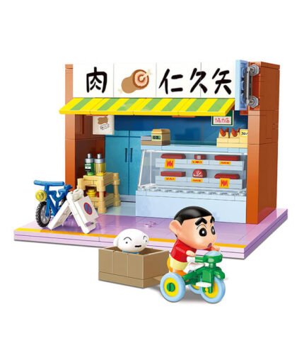 Crayon Shin chan meat shop bricks toy