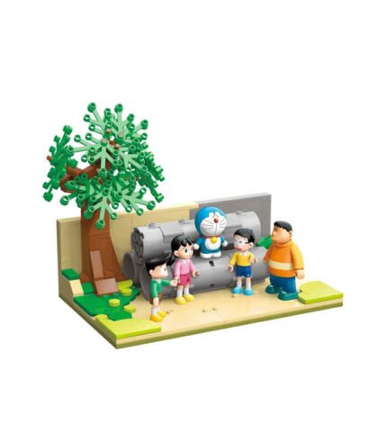 The popular Doraemon building blocks series.Doraemon Cement Pipe Vacant Land bricks toy Instead of stickers, patterns and graphics are printed on the blocks to prevent crease and fading. Building duration about 60-90 minutes