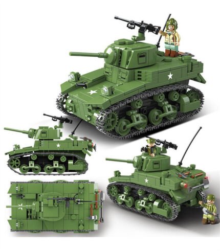 Stuart light tank M3A1 bricks toy