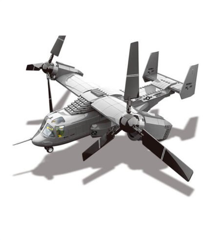 V-22 Osprey Tiltrotor Aircraft Building Block Set V-22 Osprey Tiltrotor Aircraft Bricks Set