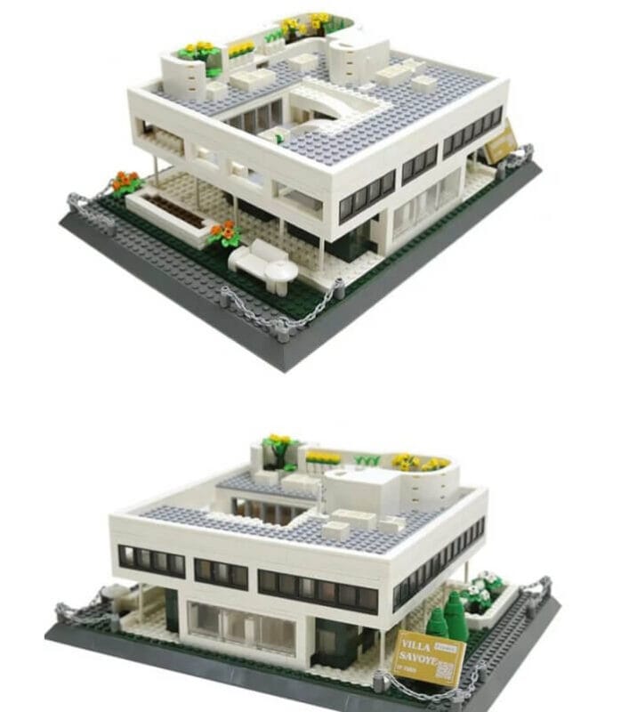 1226 Pieces French Villa Savoye Building Blocks Toys