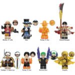 One Piece Minifigs，Luffy、Sabo、Ace、Law