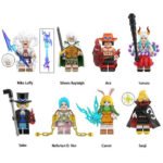 One Piece 8 Minifigs Brick Toy Set Nika Luffy、Silvers Rayleigh、Yamato、Nefertari D.Vivi、Carrot