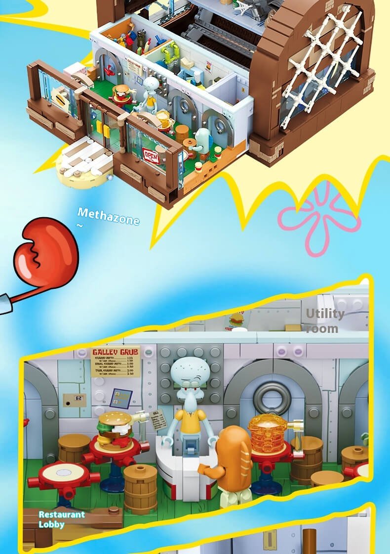 krusty krab area x bricks toy