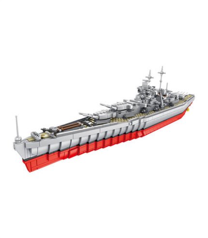 Bismarck class battleship Bricks Model, Navy Battleship Aircraft Carrier Building Blocks Toy | ToyArk PANLOS 637004