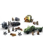 WW2 German Vs Soviet Assault Squads Building Block Set QUANGUAN 100284 Heroes and Generals Vehicles Military Scenery 4 in 1