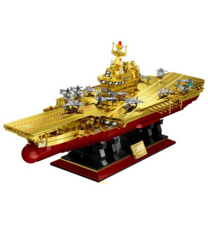 Zhegao GZ8888A Golden aircraft carrier Fujian Golden Fujian aircraft carrier bricks model | ToysArk