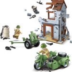 WWII City Street Fighting Building Blocks Toy Set