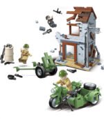 WWII City Street Fighting Building Blocks Toy Set QUANGUAN Military WW2 100111 Battle of Stalingrad