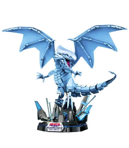 AREA-X YuGiOh Blue Eyes White Dragon Building Blocks Set W/ Lights