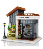 stem city street building blocks，coffee house building kit with led lights, 1512 pcs, STEM City Street Puzzle Toys for Adults and Kids