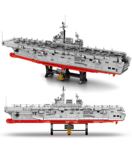 Sembo 202002 PLA. Navy Type 75 Landing Helicopter Dock 075 amphibious landing ship bricks model