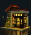 Building Blocks Coffee Shop Set, 1512 Pcs Coffee House Building Kit with LED Lights, STEM City Street Puzzle Toys for Adults and Kids