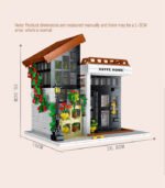 Building Blocks Coffee Shop Set, 1512 Pcs Coffee House Building Kit with LED Lights, STEM City Street Puzzle Toys for Adults and Kids