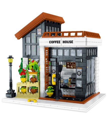 Stem city street building blocks，Building Blocks Coffee Shop Set with led lights, 1512 pcs, STEM City Street Puzzle Toys for Adults and Kids (Copy)