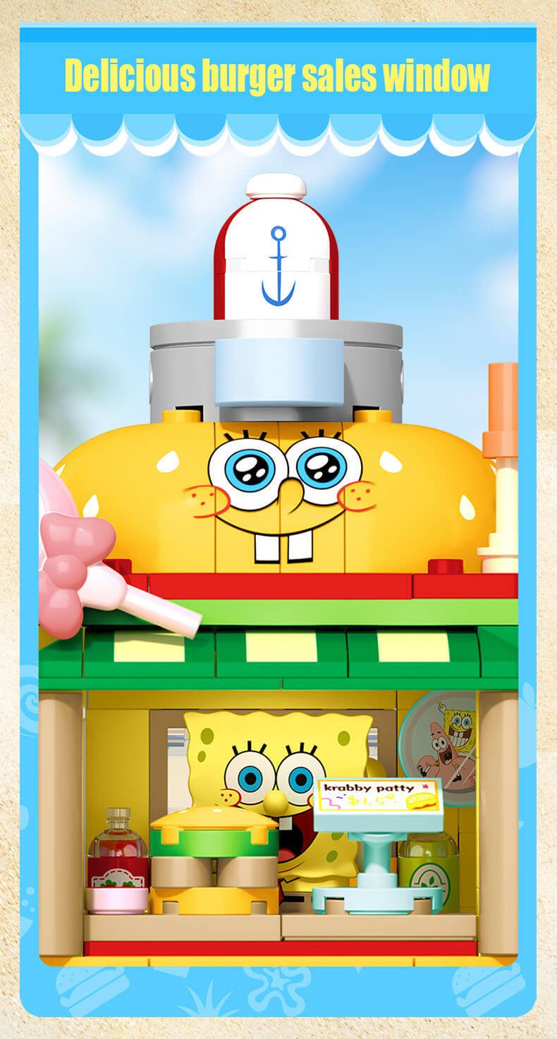 Sembo SpongeBob series bricks SpongeBob Burger Truck