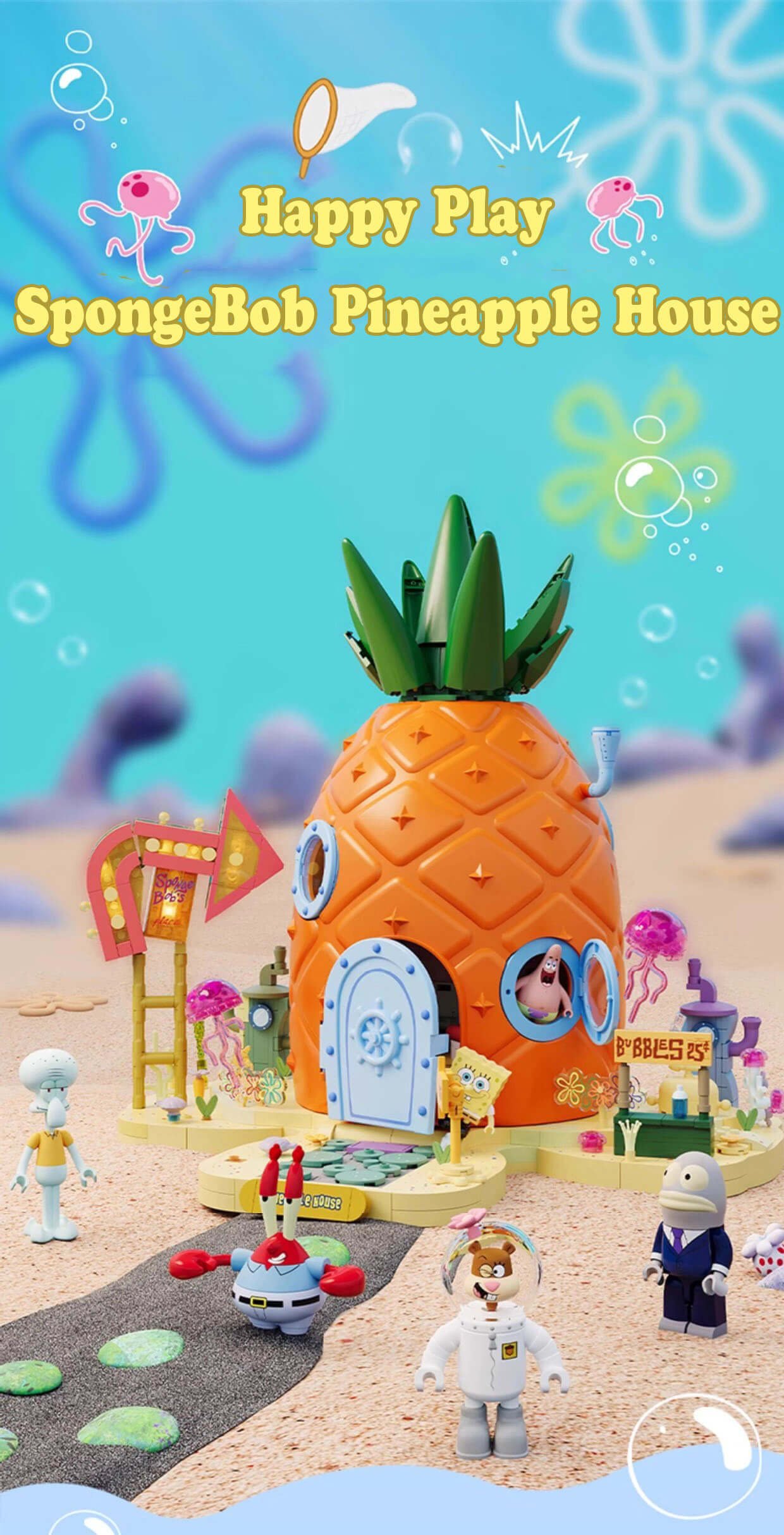 AREA-X AB0032 SpongeBob SquarePants Pineapple House Flagship Edition w/ Lights 