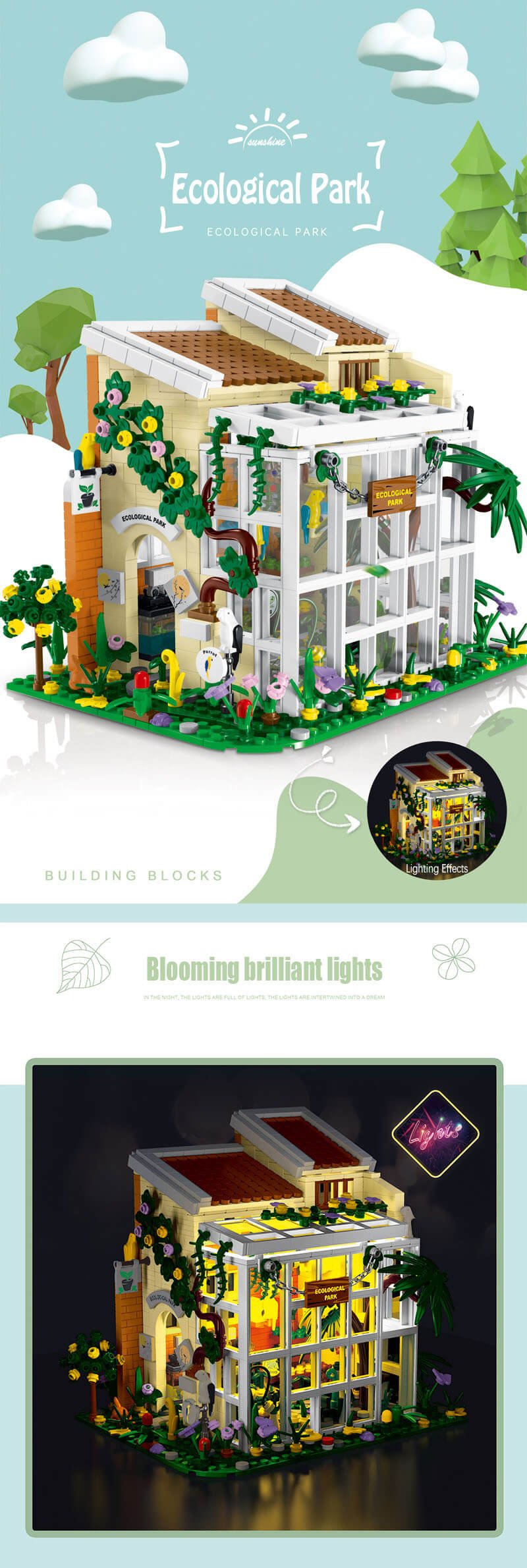 Eco House Building Kit with LED Lights