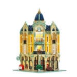 Post Office Building Blocks Toy Set with Lights, City Modular Building Model