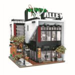 City Street MOC Milk Tea Shop with LED Light Kit High Difficulty Assembly Building Blocks