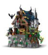 Medieval wizard hut building block set, educational assembly building block toys