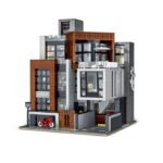 Modern Villa Building Block Model with lights, 3-layer Street View Creator Modular City Building Block Set