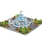 Mould king 16003 Angel Fountain Square Modular City Building Block Set with Lights