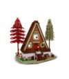 Forest hut building block set with lights
