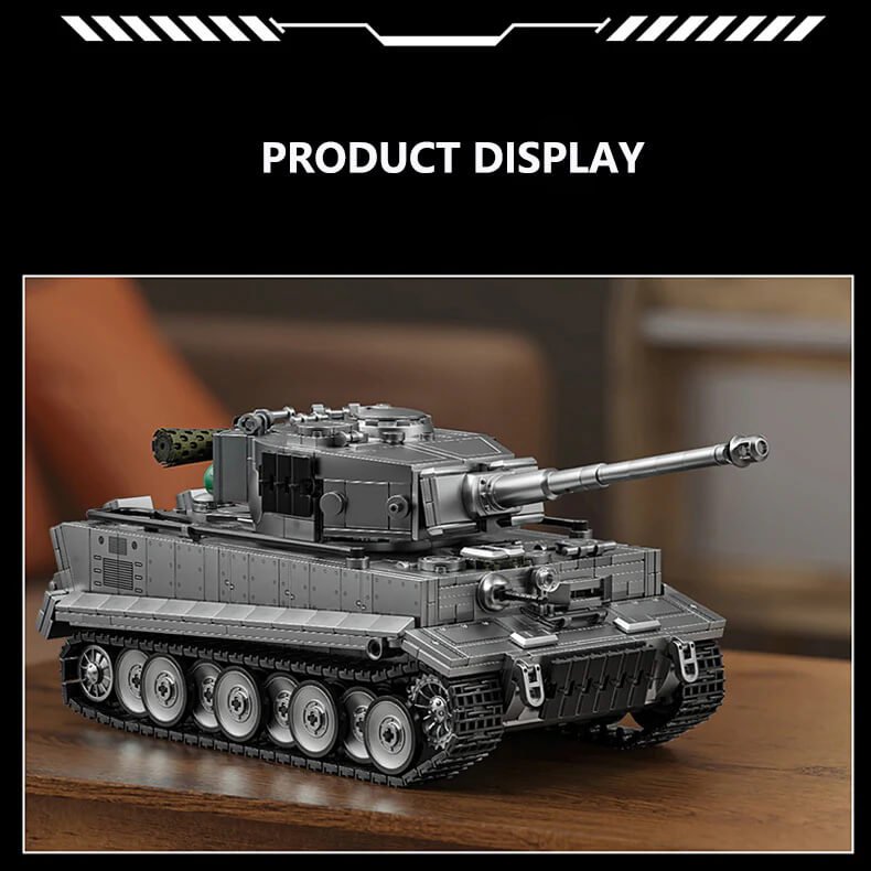 12GO 97008 German WWII Tiger Heavy Tank (Gray Version)