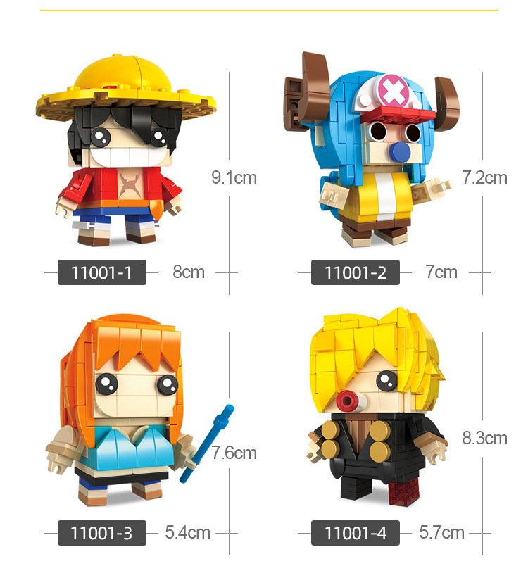 One Piece mini building block dolls