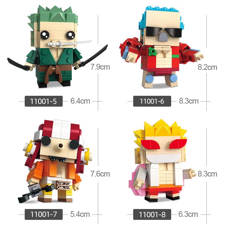 One Piece mini building block dolls