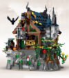 Medieval wizard hut building block set, educational assembly building block toys